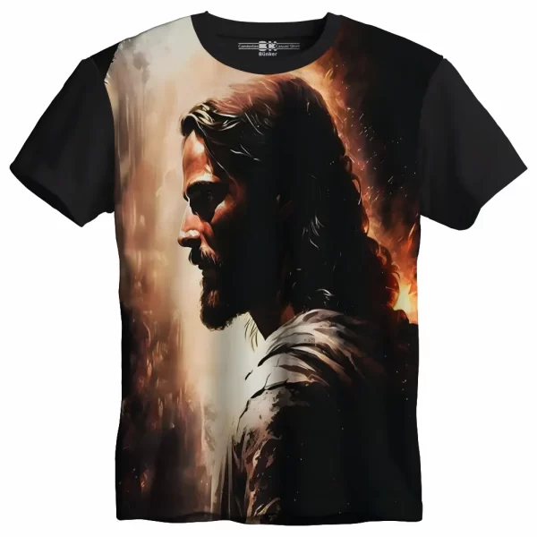 Camiseta Modelo Tradicional, Estampa; Momento com Jesus - Image 4