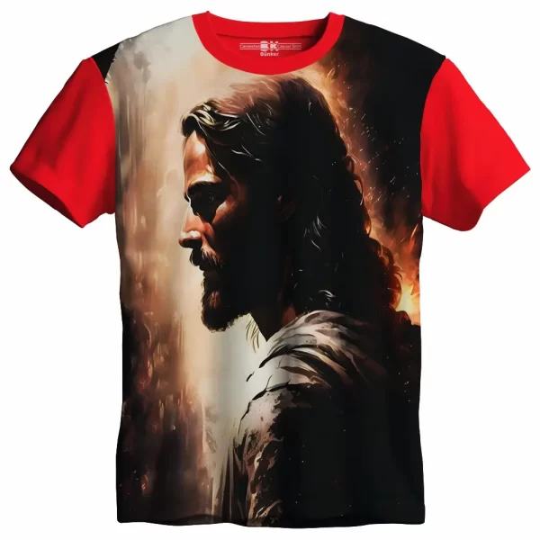 Camiseta Modelo Tradicional, Estampa; Momento com Jesus - Image 5