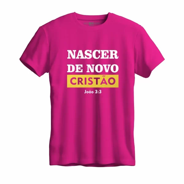 Camiseta Modelo Tradicional, Estampa; Nascer de Novo Cristão - Image 3