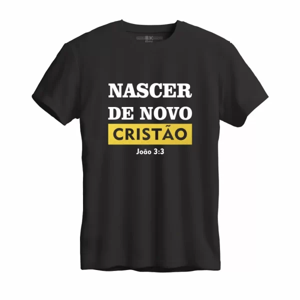 Camiseta Modelo Tradicional, Estampa; Nascer de Novo Cristão - Image 4