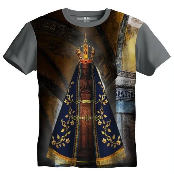 Camiseta Modelo Tradicional, Estampa; Nossa Senhora Aparecida - Image 5