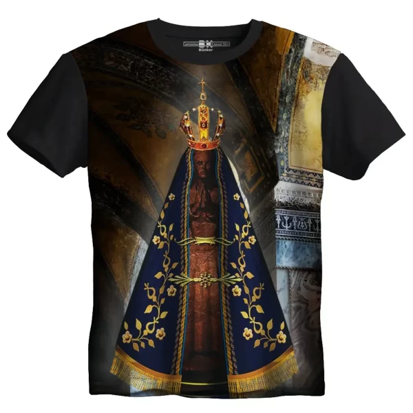 Camiseta Modelo Tradicional, Estampa; Nossa Senhora Aparecida - Image 2