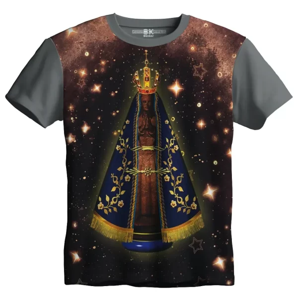 Camiseta Modelo Tradicional, Estampa; Nossa Senhora Aparecida Iluminando - Image 2