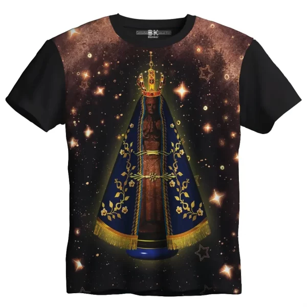 Camiseta Modelo Tradicional, Estampa; Nossa Senhora Aparecida Iluminando - Image 4