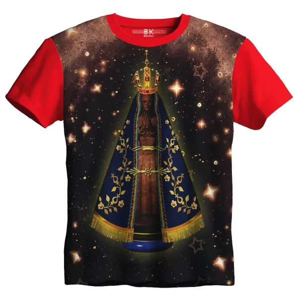 Camiseta Modelo Tradicional, Estampa; Nossa Senhora Aparecida Iluminando - Image 5