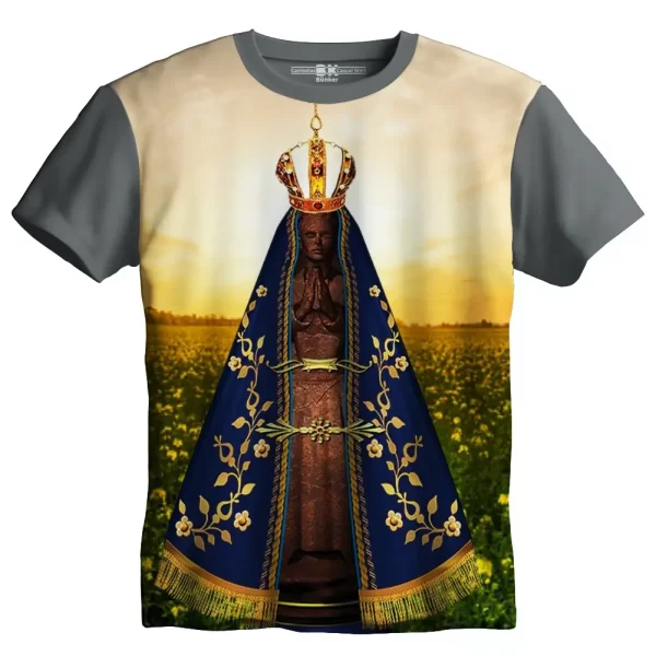 Camiseta Modelo Tradicional, Estampa; Nossa Senhora Aparecida Protetora - Image 2