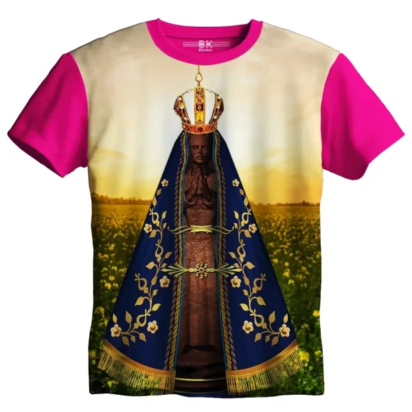 Camiseta Modelo Tradicional, Estampa; Nossa Senhora Aparecida Protetora - Image 3