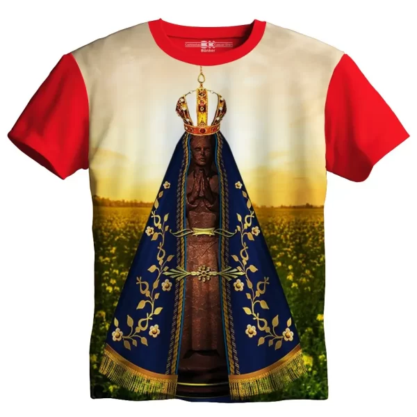 Camiseta Modelo Tradicional, Estampa; Nossa Senhora Aparecida Protetora - Image 5