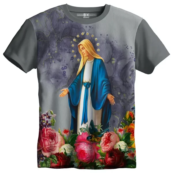 Camiseta Modelo Tradicional, Estampa; Nossa Senhora das Graças - Image 2