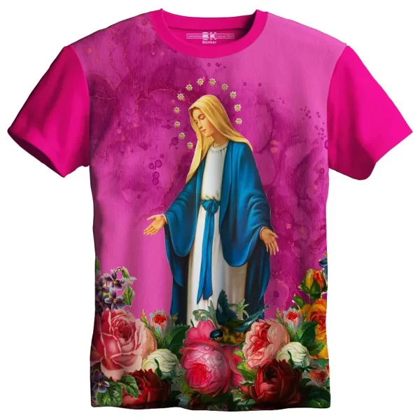 Camiseta Modelo Tradicional, Estampa; Nossa Senhora das Graças - Image 3