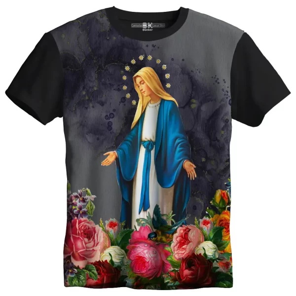 Camiseta Modelo Tradicional, Estampa; Nossa Senhora das Graças - Image 4