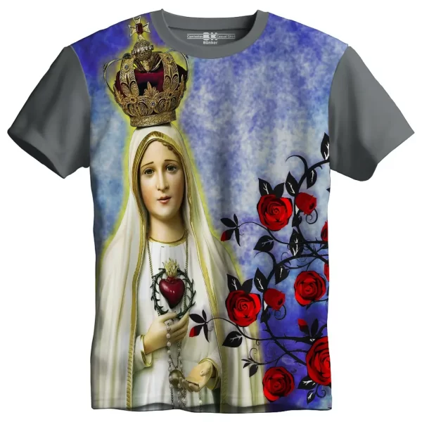 Camiseta Modelo Tradicional, Estampa; Nossa Senhora de Fátima - Image 2