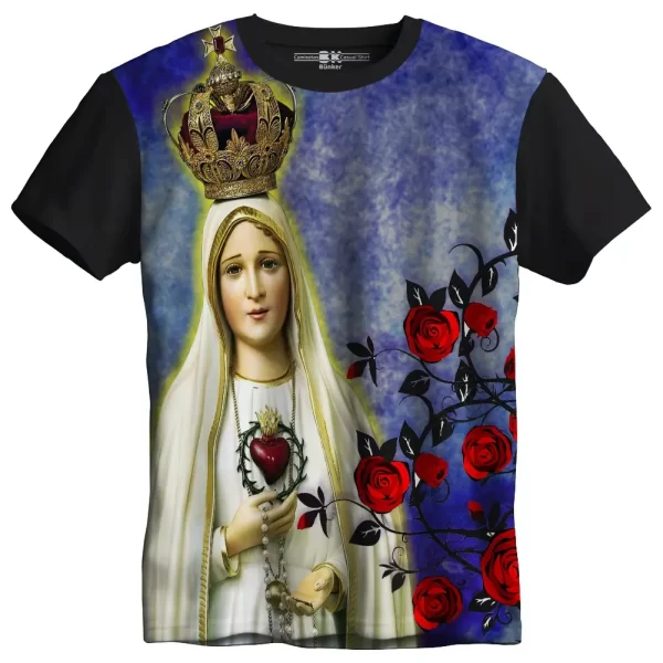 Camiseta Modelo Tradicional, Estampa; Nossa Senhora de Fátima - Image 4