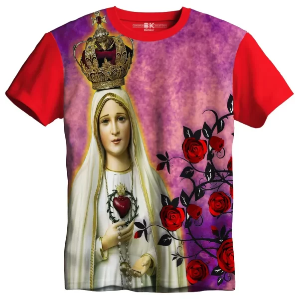 Camiseta Modelo Tradicional, Estampa; Nossa Senhora de Fátima - Image 5