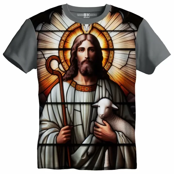 Camiseta Modelo Baby Look, Estampa; Pastor Jesus - Image 2