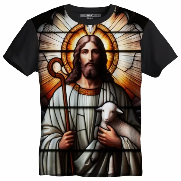 Camiseta Modelo Baby Look, Estampa; Pastor Jesus - Image 4