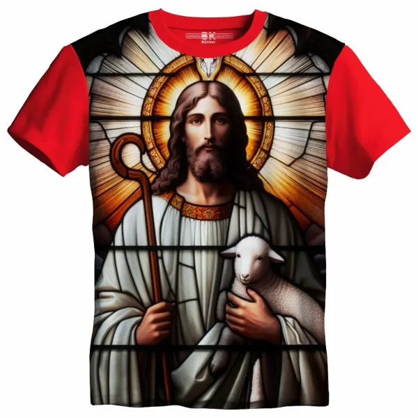 Camiseta Modelo Baby Look, Estampa; Pastor Jesus - Image 5