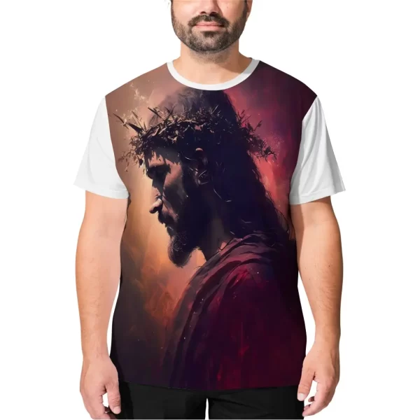 Camiseta Modelo Tradicional, Estampa; Perdão de Jesus