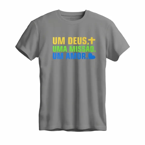 Camiseta Modelo Tradicional, Estampa; um Deus uma Missão - Image 2