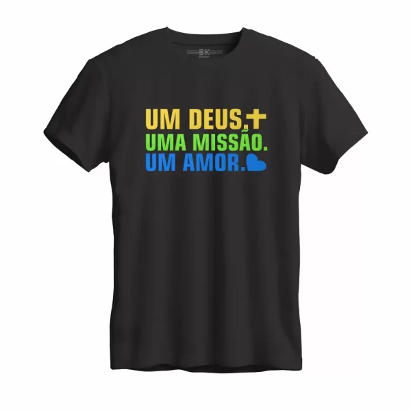 Camiseta Modelo Tradicional, Estampa; um Deus uma Missão - Image 4