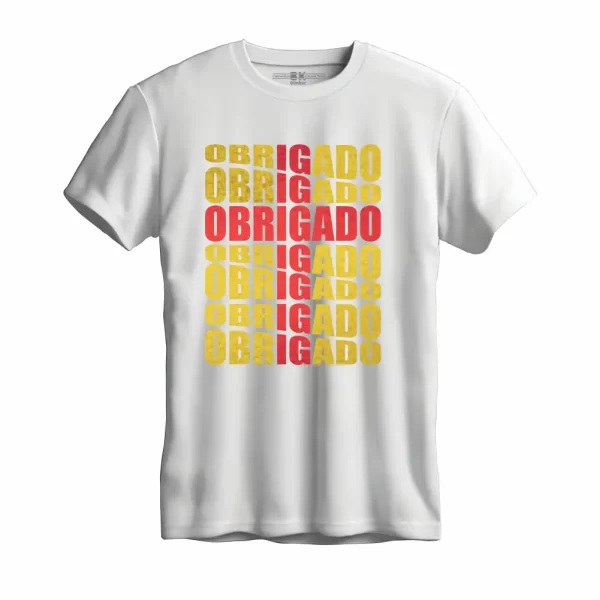 Camiseta Modelo Tradicional, Estampa; Obrigado - Image 6