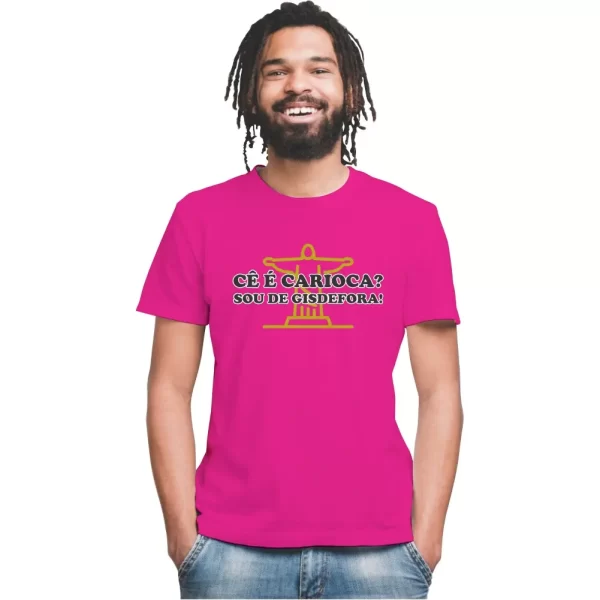 Camiseta com Sotaque Mineiro, Silk com a Frase Cê é Carioca Sou de Gis de Fora, Modelo Tradicional - Image 3