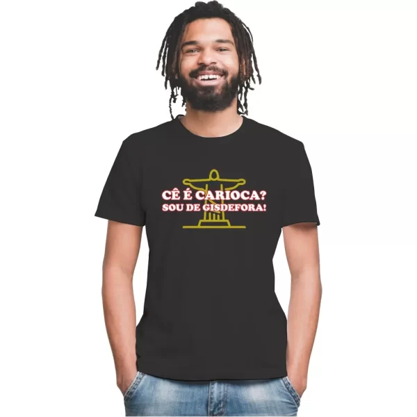 Camiseta com Sotaque Mineiro, Silk com a Frase Cê é Carioca Sou de Gis de Fora, Modelo Tradicional - Image 4