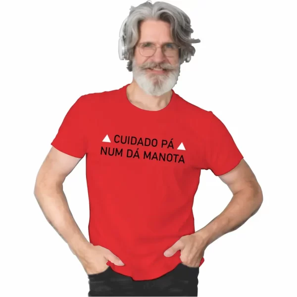 Camiseta com Sotaque Mineiro, Silk com a Frase Cuidado Pá Num dá Manota, Modelo Tradicional - Image 5