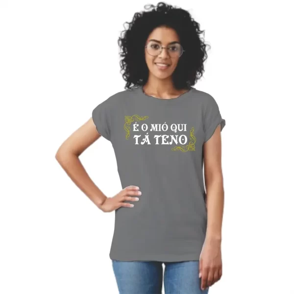 Camiseta com Sotaque Mineiro, Silk com a Frase é o Mió Qui Tá Teno, Modelo Feminino, Baby Look - Image 2