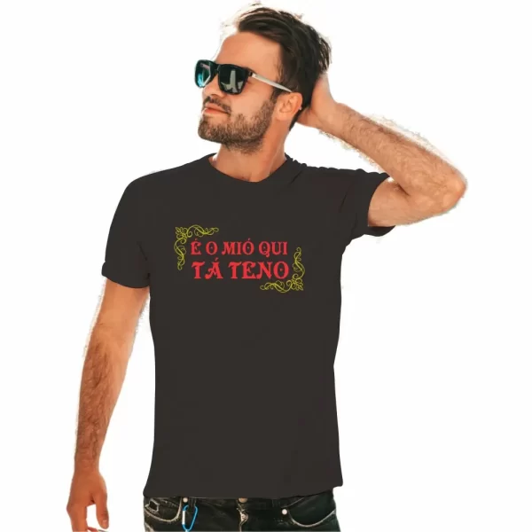 Camiseta com Sotaque Mineiro, Silk com a Frase é o Mió Qui Tá Teno, Modelo Tradicional - Image 4