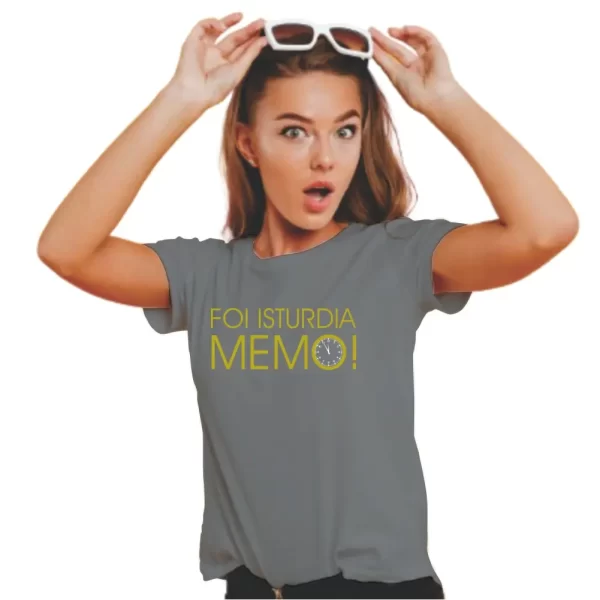 Camiseta com sotaque mineiro, silk com a frase foi isturdia memo, modelo feminino baby look - Image 2