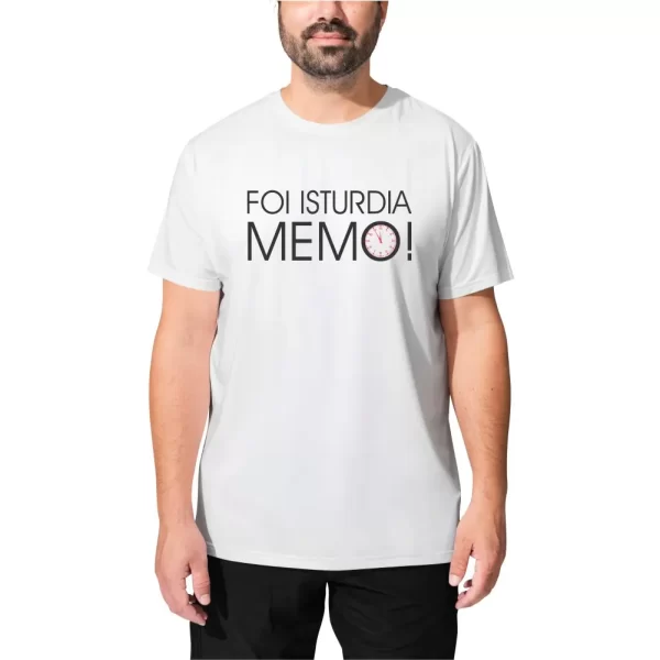 Camiseta com Sotaque Mineiro, Silk com a Frase Foi Isturdia Memo, Modelo Tradicional