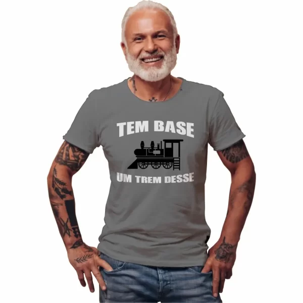 Camiseta com Sotaque Mineiro, Silk com a Frase Tem Base um Trem Desse?, Modelo Tradicional - Image 2