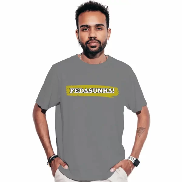 Camiseta com Sotaque Mineiro, Silk com o Texto Fedasunha, Modelo Tradicional - Image 2