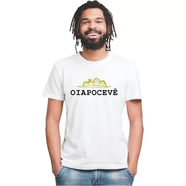 Camiseta com Sotaque Mineiro, Silk com o Texto Oiapocevê, Modelo Tradicional