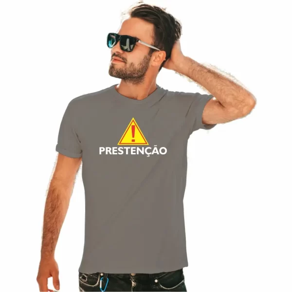 Camiseta com Sotaque Mineiro, Silk com o Texto Prestenção, Modelo Tradicional - Image 2