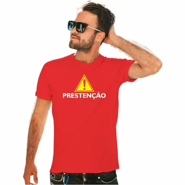 Camiseta com Sotaque Mineiro, Silk com o Texto Prestenção, Modelo Tradicional - Image 5