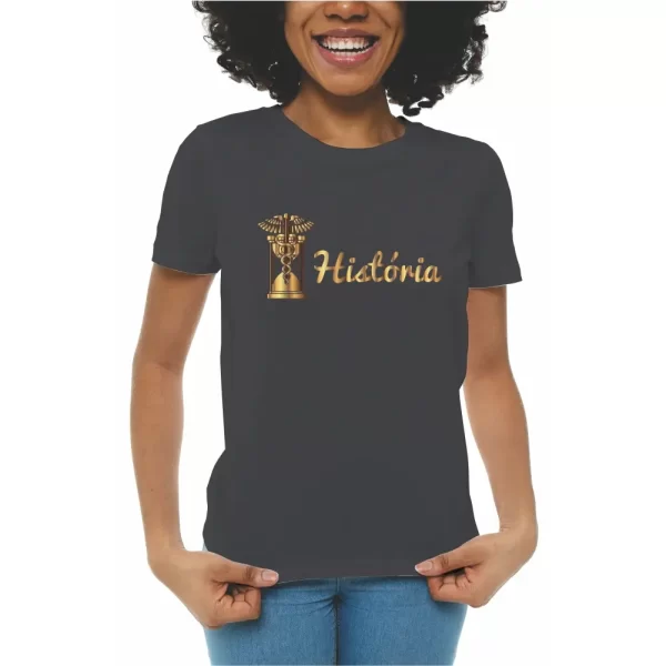 Camiseta curso de Historia, modelo feminino baby look - Image 2