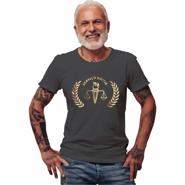 Camiseta curso de Serviço Social modelo tradicional - Image 2