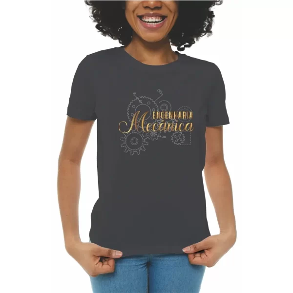 Camiseta curso Engenharia Mecânica, modelo feminino baby look - Image 2