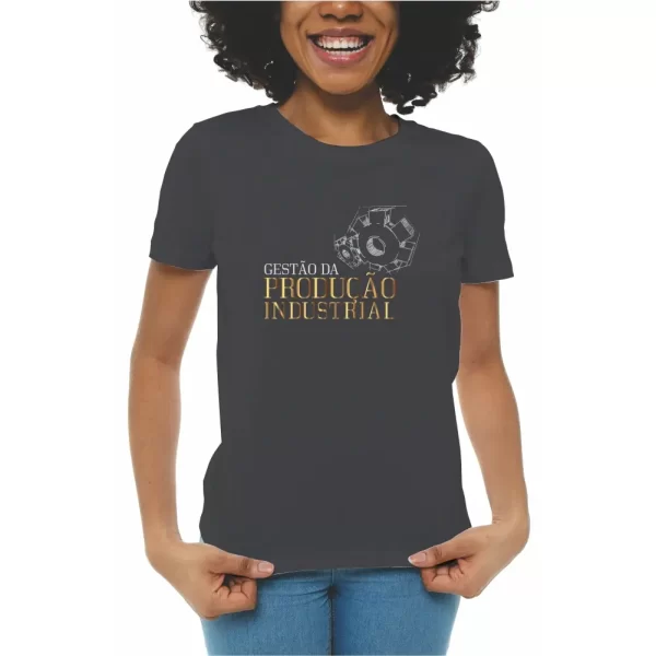 Camiseta curso Gestão da produção industrial, modelo feminino baby look - Image 2