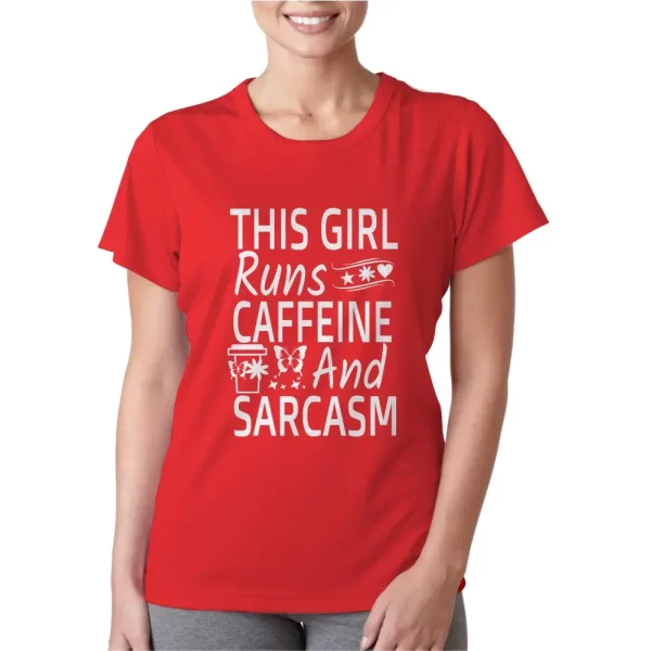 Camiseta feminina, modelo baby look, estampa Caffeine - Image 2