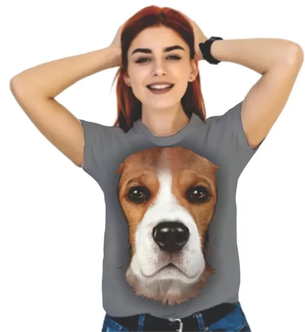 Camiseta feminina Modelo Baby Look, Estampa, Cão de Guarda - Image 2