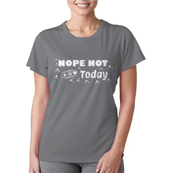 Camiseta feminina, modelo baby look, estampa Nope Not - Image 2