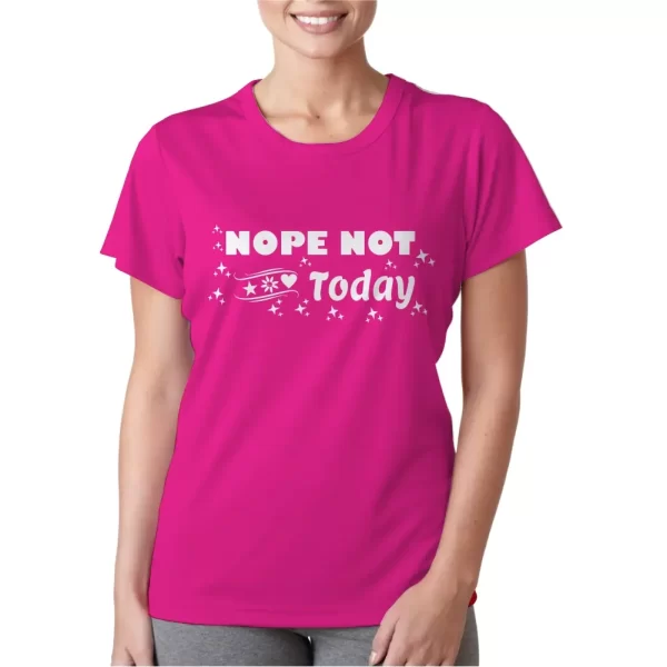 Camiseta feminina, modelo baby look, estampa Nope Not - Image 3