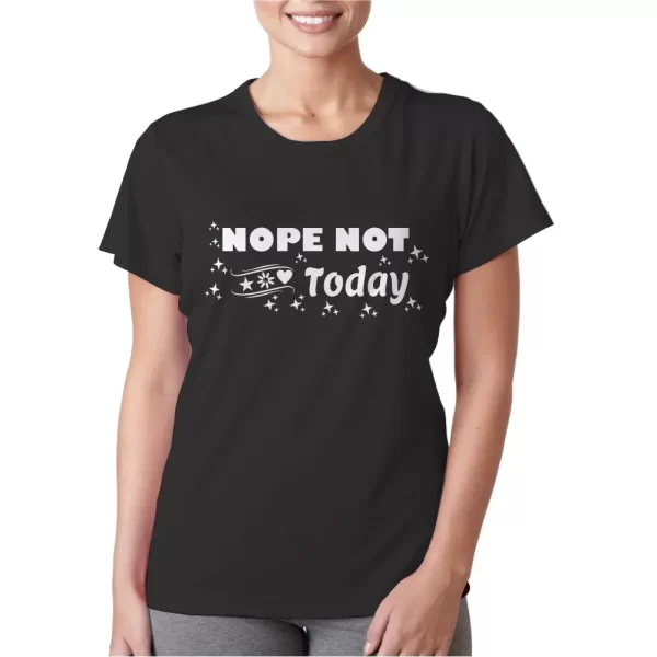 Camiseta feminina, modelo baby look, estampa Nope Not - Image 4