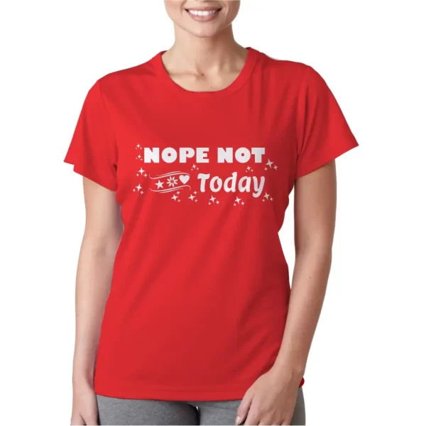 Camiseta feminina, modelo baby look, estampa Nope Not - Image 5