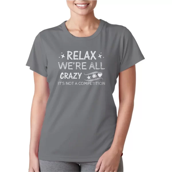 Camiseta feminina, modelo baby look, estampa Relax - Image 2