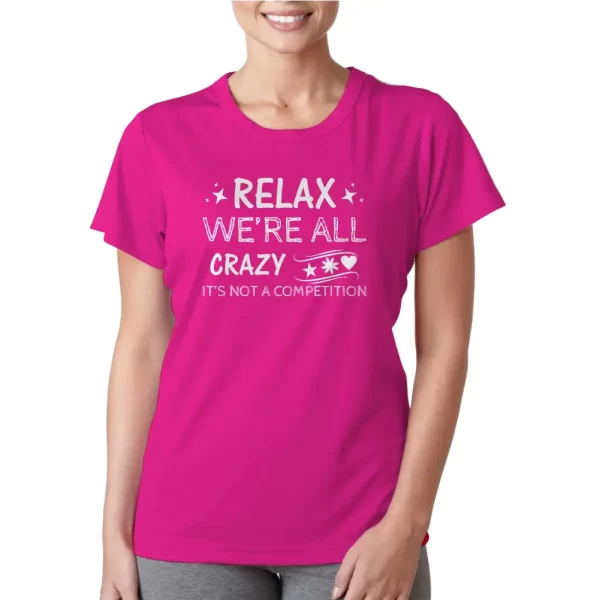 Camiseta feminina, modelo baby look, estampa Relax - Image 3