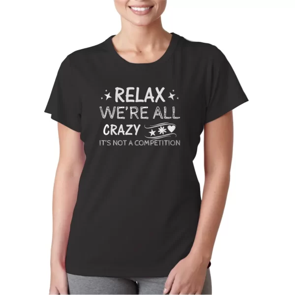 Camiseta feminina, modelo baby look, estampa Relax - Image 4